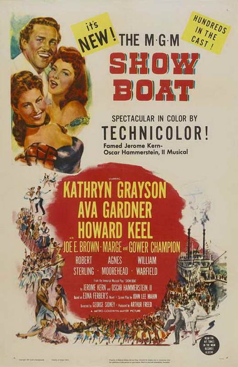 Kathryn Grayson, Howard Keel, Show Boat, Agnes Moorehead, Old Movie Posters, Old Movie, Turner Classic Movies, The Killers, Classic Movie Posters