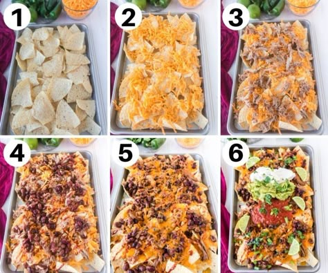 Loaded Pork Nachos, Pulled Pork Nachos Easy, Bbq Pork Nachos Pulled, Bbq Pork Dinner Ideas, Sheet Pan Pulled Pork Nachos, Pulled Pork Bbq Nachos, Pulled Pork Nacho Bar, Pork Nachos Pulled, Pulled Pork Nachos Loaded