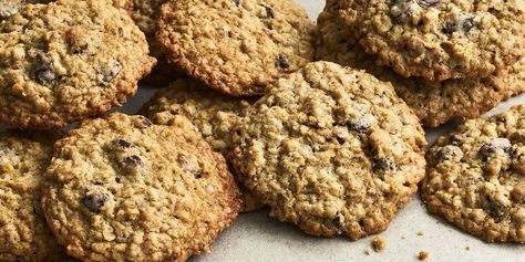 Chewy Chocolate Chip Oatmeal Cookies Chewy Chocolate Chip Oatmeal Cookies, Campground Ideas, Chewy Oatmeal Chocolate Chip Cookies, Cowboy Cookie Recipe, Chocolate Chip Oatmeal Cookies, Oatmeal Chocolate Chip Cookie Recipe, Cookie Recipes Chewy, Basic Cookies, Best Cookies Ever