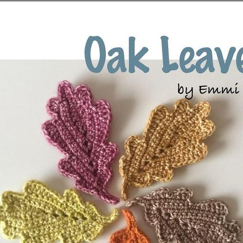 Crocheted Leaves, Crochet Leaf Patterns, Crochet Bouquet, Crochet Leaves, Wall Hanging Crafts, Crochet Fall, How To Purl Knit, Oak Leaves, Crochet Applique