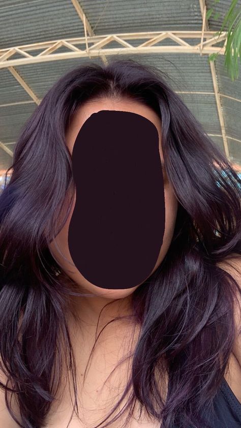 Dark Brunette With Purple Highlights, 2vv Midnight Violet Black Hair, Berry Brown Hair Color Purple, Hair Dye Ideas For Round Faces, Dark Brown Hair With Hint Of Burgundy, Dark Plum Black Hair, Dark Hair Color Trends 2023, Purple Hair Over Brown, Violet Dark Hair