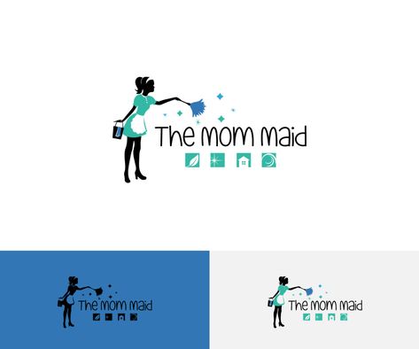 Maid Design, Cleaning Cartoon, Service Logo Design, Cleaners Logo, Maid Services, Cleaning Service Logo, Clean Logo Design, Cleaning Maid, Laundry Design