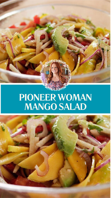 Pioneer Woman Mango Salad Pioneer Woman Mango Salad, Pioneer Woman Mango Glazed Cod, Mango Salad Recipes, Mango Salad Recipe, Thai Mango Salad, Green Mango Salad, Cottage Recipes, Cottage Meals, Veggie Salad Recipes