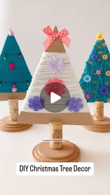 Christmas Tree Table Decor, Tree Table Decor, Diy With Kids, Cardboard Tree, Christmas Tree Table, Christmas Tree On Table, Craft Flowers, Sensory Crafts, Tree Table