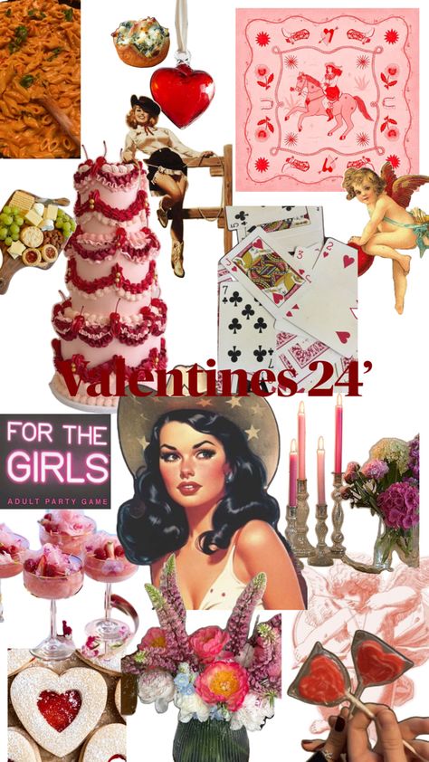 Valentine Dinner Decorations, Bday Party Theme, Galentines Party, Valentine Dinner, Cowgirl Party, Dinner Decoration, Valentines Art, Valentines Party, Cute Wallpaper Backgrounds