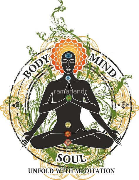 Yoga : Mind Body and Soul KUNDALINI by ramanandr Spiritual Awakening Stages, Arte Yoga, Body Mind Soul, Kundalini Awakening, Arte Peculiar, Chakra Art, Arte Alien, Yoga Art, Soul Art