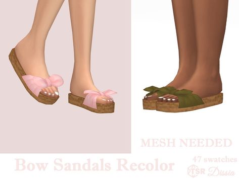 The Sims Resource - Bow Sandals Recolor - MESH NEEDED Sims Shoes, Cc Sims4, Cc Shoes, Sims 4 Cc Shoes, Pelo Sims, Sims 4 Children, Sims 4 Cc Folder, Sims 4 Teen, Sims 4 Toddler