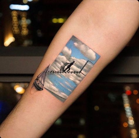 Truman Show Tattoo, Tattoo Movie, Show Tattoo, Tattoo Artist Tips, Tv Tattoo, Travel Tattoo Ideas, Scene Tattoo, Travel Tattoos, Movie Tattoo