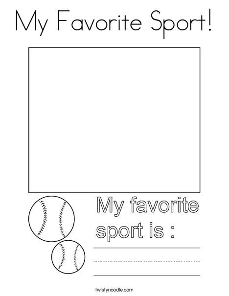 My Favorite Sport Coloring Page - Twisty Noodle Volleyball Activities For Preschool, Sports Writing Activities Preschool, Sports Worksheets For Kindergarten, Tennis Coloring Pages, Summer Olympics Coloring Pages, Sports Prek Activities, Sports For Preschoolers Activities, Fitness Crafts For Preschool, Daycare Coloring Pages