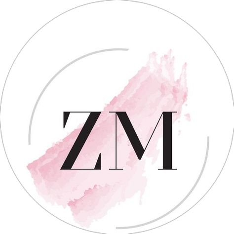 M Z Letters Dp, Oriflame Logo, Pink Brush, Business Brochure Design, Watercolor Lettering, Letter Z, Letter Logo Design, Name Logo, Business Brochure