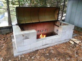 Large Rotisserie Pit BBQ : 13 Steps (with Pictures) - Instructables Backyard Grill Ideas, Diy Smoker, Bbq Rotisserie, Pit Bbq, Diy Bbq, Backyard Grilling, Outdoor Oven, Bbq Smokers, Bbq Pit