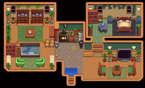 Stardew Farms, Farmhouse Layout, Stardew Valley Layout, Stardew Valley Tips, Stardew Valley Farms, Farm Layout, Island House, Minecraft Designs, Stardew Valley