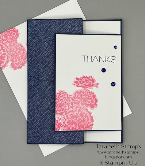 Tarabeth Stamps: Stampin' Up Marigold Moments Thanks Fun Fold Card Marigold Moments Stampin Up Cards, Stampinup Marigold Moments, Stampin Up Petite Petals Cards, Stampinup Fragrant Flowers, Marigold Moments, Stampin Up Small Bloom Punch, Country Bouquet, Card Tutorial, Fun Fold Cards