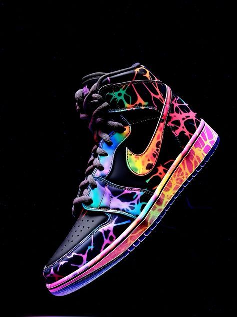 Custom Jordan Shoes, Nike Shoes Women Fashion, Custom Sneakers Diy, Pretty Sneakers, Futuristic Shoes, Shoes Wallpaper, Custom Shoes Diy, Fly Shoes, Shoe Designs