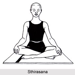 Sthirasana is a meditative yoga asana that greatly resembles the Sukhasana posture, and is very useful for meditation and concentration. #yoga #fitness #health Meditative Yoga, Sukhasana Pose, Handpainted Tote, India Facts, Types Of Yoga, Naturopathy, Yoga Health, Indian History, Yoga Asanas