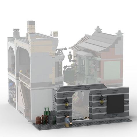 Lego Diagon Alley, Lego Hogsmeade, Harry Potter Diagon Alley Shops, Lego Winter Village Moc, Lego Diagon Alley Moc, Lego Harry Potter Moc, Hogsmeade Village, Harry Potter Diagon Alley, Harry Potter Lego Sets