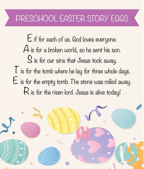 Gospel Centered Easter Ideas for Kids Easter Songs For Kids, Easter Ideas For Kids, Easter Story For Kids, Easter Story Eggs, Easter Speeches, Easter Poems, Easter Scriptures, Easter Songs, Easter Play