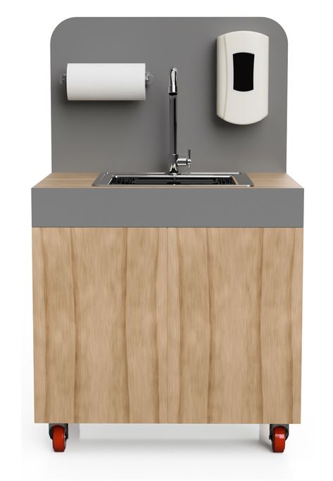 Get a Quote | Nessel Portable Handwashing Stations Portable Sink, Washing Station, Portable Sinks, Small Business Design, Touchless Faucet, Hand Washing Station, Hand Hygiene, Higher Design, Wood Laminate