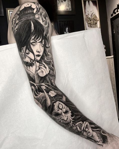 #ZodiacTattoos, #AstrologyInk, #StarSignTattoos, #HoroscopeTattoos, #UniqueZodiacArt, #TattooInspiration, #AstroTattoo, #ZodiacArt, #TattooDesigns, #InkArt, #TattooIdeas, #AstrologyLovers, #TattooTrends, #CosmicInk, #HoroscopeInk, #AstroArt, #ZodiacSigns, #TattooArtists, #TattooGoals, #ZodiacLovers Japanese Negative Space Tattoo, လည်ပင်း Tattoo, Japanese Blackwork Tattoo, Black Work Sleeve, Back Tattoos For Guys Upper, Traditional Japanese Tattoo Sleeve, Polka Tattoo Designs, Tattoo Chart, Trash Polka Tattoos