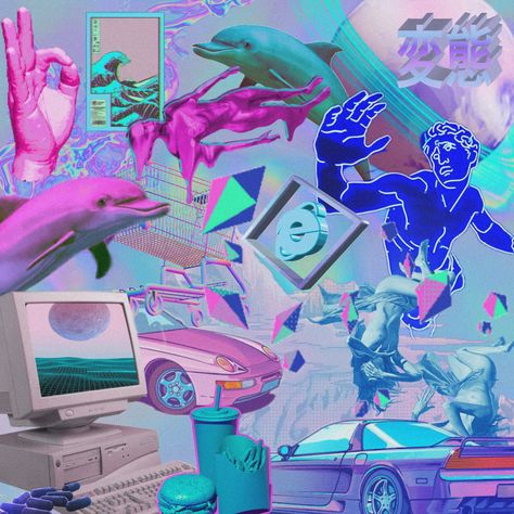 90s Vaporwave, Vaporwave Beach, 80s Vaporwave Aesthetic, Digital Aesthetic, Vaporwave Tumblr, Vaporwave Room, Vaporwave Fashion, Aesthetic Era, Vaporwave Art