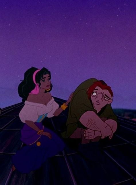 Disney - Hunchback Of Notre Dame - Esmeralda and Quasimodo Quasimodo And Esmeralda, Esmeralda And Quasimodo, Quasimodo Disney, Notre Dame Disney, Esmeralda Disney, Lilo Et Stitch, Disney Wall, Disney Addict, Disney Aesthetic