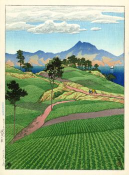 Mt. Onsengatake (70 pieces) Whats Wallpaper, Kawase Hasui, Japanese Woodcut, Amakusa, Arte Peculiar, Japanese Art Prints, Japanese Artwork, Japon Illustration, Japanese Landscape