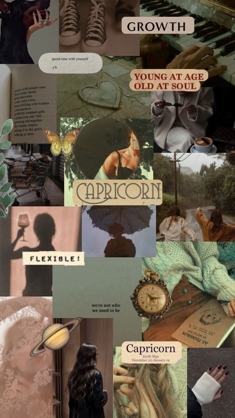 #capricorn #capricornaesthetic #zodiac #zodiacsign #collageart #vibes #mood #aesthetic Capricorn + Core + Aesthetic, Venus In Capricorn, Capricorn Aesthetic, Capricorn Rising, Capricorn Girl, Pisces And Capricorn, Mood Aesthetic, Sun Aesthetic, Capricorn Life