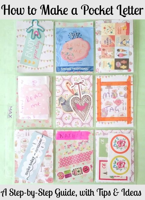 How to Make a Pocket Letter Pocket Letters Tutorials, Happy Mail Inspiration, Mail Inspiration, Pocket Letter Ideas, Snail Mail Inspiration, Pocket Letter Pals, Pen Pal Ideas, Snail Mail Ideas, Letters Writing