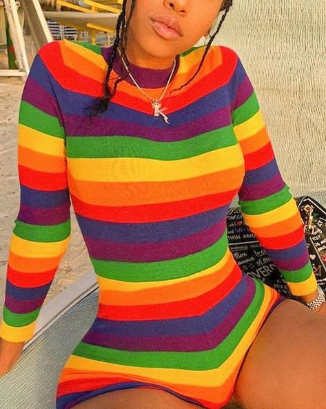 𝐄𝐌𝐌𝐈𝐎𝐋 on Instagram: “Colorful Rainbow Striped Bodysuit ❤️ Don’t forget to use IG CODE: IGSALE17 to get 17% off discount! ️If you like the bikini you can use…” Fitted Romper, Backless Long Dress, Jumpsuit Casual, Rompers Online, Jumpsuits And Romper, Striped Rompers, Casual Jumpsuit, Casual Stripes, Mini Shorts