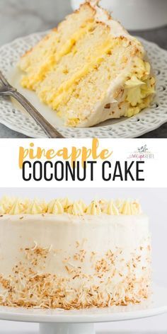 This Pineapple Coconut Cake is light, fresh and fruity, and covered in cream cheese whipped cream! It's the perfect Easter dessert or anytime treat! VIDEO #dessert #recipe #recipes #recipeoftheday #easter #cake Pineapple Sugar Cake, Pineapple Cake With Coconut Frosting, Pineapple Coconut Cake Decoration, Coconut Cake Easter, Coconut Easter Dessert, Coconut Pineapple Cake Recipe Easy, Carrot Cake Recipe With Pineapple And Coconut, Coconut Easter Cake, Best Summer Cake Recipes