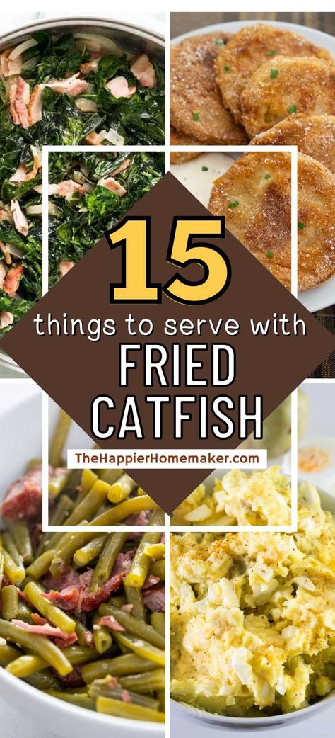 Catfish Dinner Ideas Southern Style, What Goes With Fried Catfish, Appalachian Side Dishes, Catfish Meals Dinners, Fried Catfish Meals Sides, Sides For Catfish Fried Fish, Sides That Go With Fish Fry, Fish Fry Birthday Party, Catfish Meals Sides