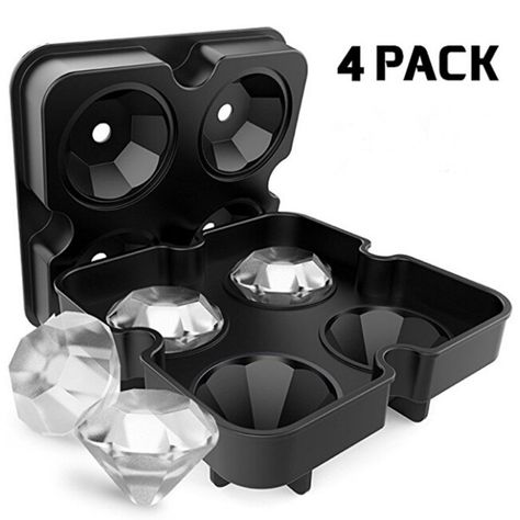 Diamond Ice Cube Tray, Whiskey Ice Ball, How To Make Whiskey, Whiskey Ice Cubes, Ice Cube Tray Molds, Whisky Cocktail, Silicone Ice Molds, Whiskey Ice, Silicone Ice Trays