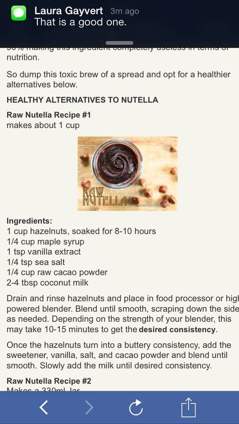 Home Made Nutella, Nutella Ingredients, Homemade Nutella, Nutella Recipes, Raw Cacao, Cacao Powder, Healthy Alternatives, Hazelnut, Coconut Milk