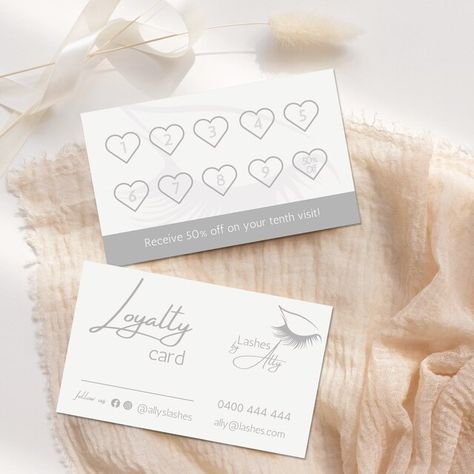 VisionToDesign - Etsy Australia Eyelash Extensions Salons, Nail Salon Interior, Beauty Entrepreneur, Professional Eyelash Extensions, Nail Salon Decor, Loyalty Cards, Professional Business Cards Templates, Lash Tech, Loyalty Card