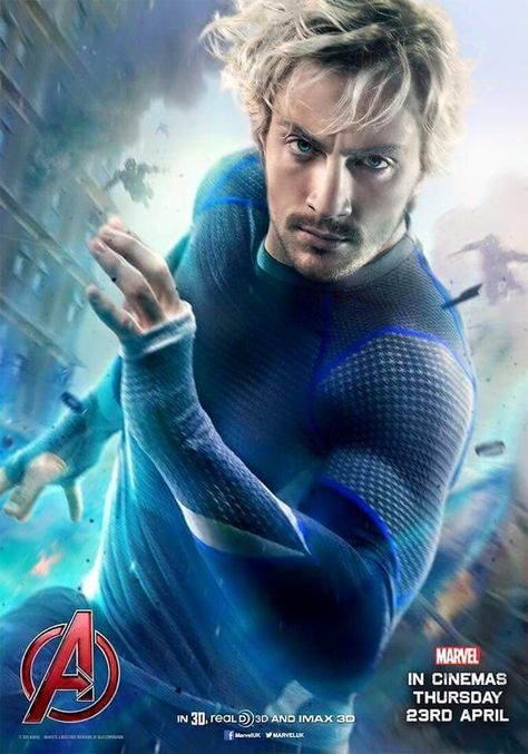 Avengers: Age of Ultron - Quicksilver - Pietro Maximoff Aaron Johnson Taylor, Quicksilver Avengers, Ultron Wallpaper, Xavier Samuel, Robert Downey Jr., Witch Characters, Avengers Film, Avengers 2, Avengers Age Of Ultron