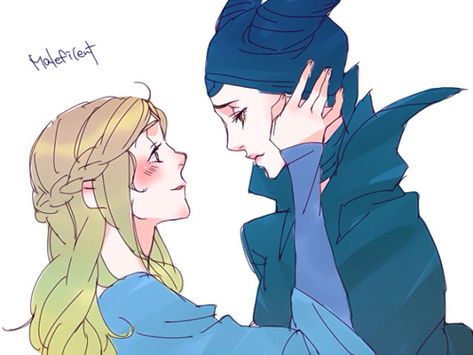 Aurora and Maleficent Maleficent X Aurora, Aurora And Maleficent, Maleficent And Aurora, Witch Fanart, Aurora Maleficent, Mcu Fanart, W.i.t.c.h Fanart, Film Cartoon, Live Action Disney