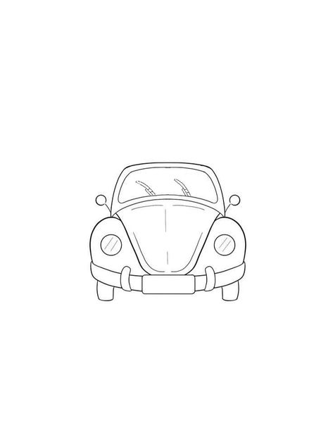 Volkswagon Bug Tattoo, Vw Beetle Tattoo Simple, Beetle Car Tattoo, Volkswagen Bug Tattoo, Volkswagen Beetle Tattoo, Car Outline Tattoo, Vw Beetle Tattoo, Small Car Tattoos, Vw Bug Tattoo