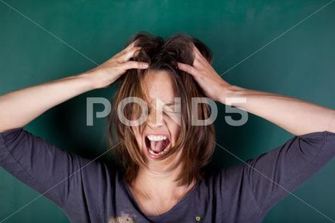 Frustrated woman with hands in hair screaming against chalkboard Stock Photos #AD ,#hands#hair#Frustrated#woman Hand Grabbing Hair, Art Models, Hand Reference, Poses Reference, Anime Poses Reference, Model Release, Art Model, Anime Poses, Art Project