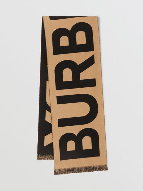 Logo Wool Jacquard Scarf in Archive Beige | Burberry® Official Scarves Ideas, Beige Scarf, Designer Scarf, Woman Accessories, Burberry Scarf, Burberry Accessories, Designer Scarves, Football Outfits, Winter Hoodies