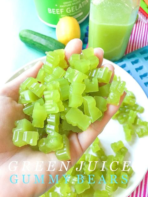 Healthy Green Juice, Healthy Gummies, Homemade Gummies, Gummy Candies, Gummies Recipe, Bear Recipes, Simply Taralynn, Homemade Snacks, Food Lifestyle