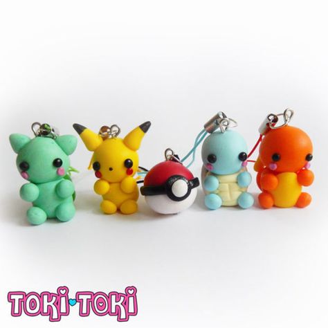 Clay Pokemon, Fimo Kawaii, Clay Keychain, Polymer Clay Figures, Polymer Clay Diy, Polymer Clay Animals, Polymer Crafts, Cute Polymer Clay, Clay Animals