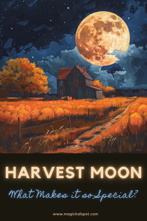 Marvel at the glow of the 'Harvest Moon: What Makes it so Special?' 🌕🌾. Uncover the enchantment of this autumnal full moon that lights up the night, extending the hours for harvest. Learn why this moon is a beacon for gratitude, abundance, and reflection. Perfect for those seeking to align with the rhythms of nature and celebrate the bounty of the earth. 🍁✨ #HarvestMoonMagic #AutumnalGlow Harvest Moon Illustration, Harvest Moon Watercolor, Full Moon Craft, Harvest Moon Aesthetic, Harvest Moon Festival, Harvest Moon Painting, Harvest Full Moon, Full Moon Art, Harvest Moon Art