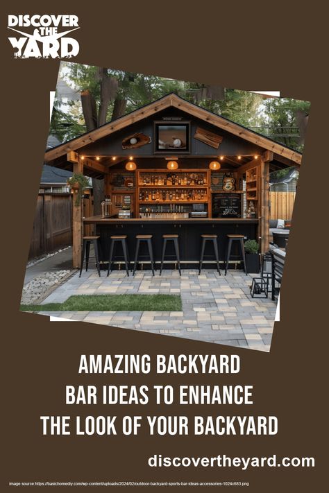 Amazing backyard bar ideas to enhance the look of your backyard. #discovertheyard #backyardbarideas #bar #barideas #backyardbar #backyard #stylishbar #backyardlooks #backyardbarwars #USA Backyard Bar Ideas, Amazing Backyard, Poolside Bar, Backyard Bar, Bar And Grill, Garage Shed, Pool Bar, Bar Ideas, Outdoor Bar