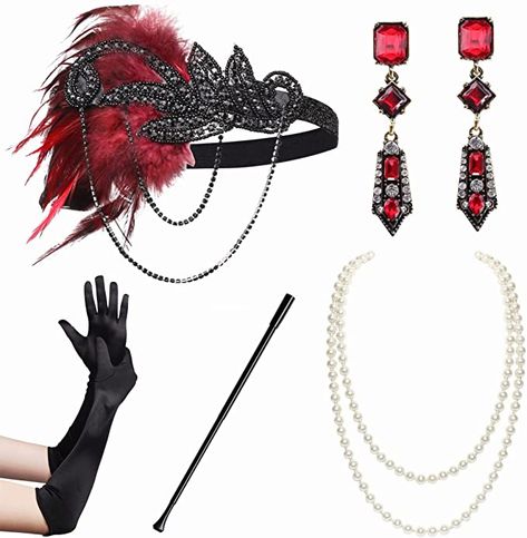 Great Gatsby Accessories, Gatsby Accessories, 1920s Accessories, Flapper Accessories, Great Gatsby Themed Party, Flapper Headpiece, Gatsby Costume, Headband Pearl, 20s Flapper