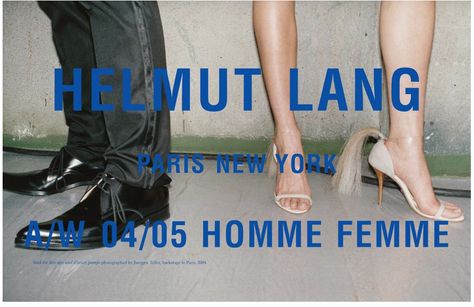 Helmut Lang Campaign, Helmut Lang Archive, Lookbook Layout, Juergen Teller, Graphic Poster Art, Visual Media, Studio Logo, New Paris, Fashion Poster