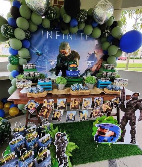 Halo Themed Birthday Party, Halo Birthday Party Ideas, Halo Birthday Parties, Halo Cake, Halo Birthday, Halo Party, Laser Tag Birthday Party, Sacramento State, Laser Tag Birthday