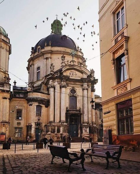 Architecture Today, Master Board, Europe Aesthetic, European Architecture, Urban Environment, Most Beautiful Cities, Urban Sketching, Lviv, Pretty Places