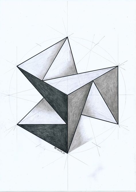 #polyhedra #solid #geometry #symmetry #pattern #handmade #escher #pastel #hexagon #triangle #mathart #regolo54 Geometric Art Triangles, Geometry Pattern Design, Geometry Sketch, Escher Drawings, Geometry Drawing, Geometry Art Design, Geometric Shapes Drawing, معرض فني, Solid Geometry