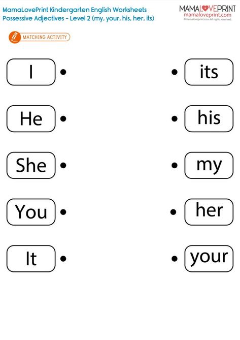 https://www.mamaloveprint.com/2021/12/mamaloveprint-grade-1-english_29.html Possessive Adjectives For Kids, His Her Worksheet, Possessive Adjectives Worksheets, Grade 1 English Worksheets, Adjectives For Kids, Eng Grammar, Adjectives Activities, Kindergarten Math Worksheets Addition, Whiteboard Messages