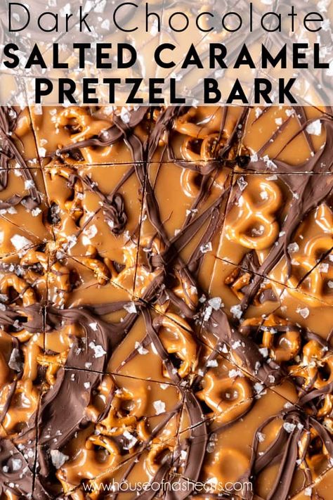 Pretzel Rod Toffee Bark, Flat Pretzel Ideas, Pretzels Caramel And Chocolate, Pretzel Caramel Chocolate Bark, Caramel Covered Pretzels, Homemade Bark, Carmel Chocolate Pretzels, Salted Caramel Bark, Pretzel Candy Recipes